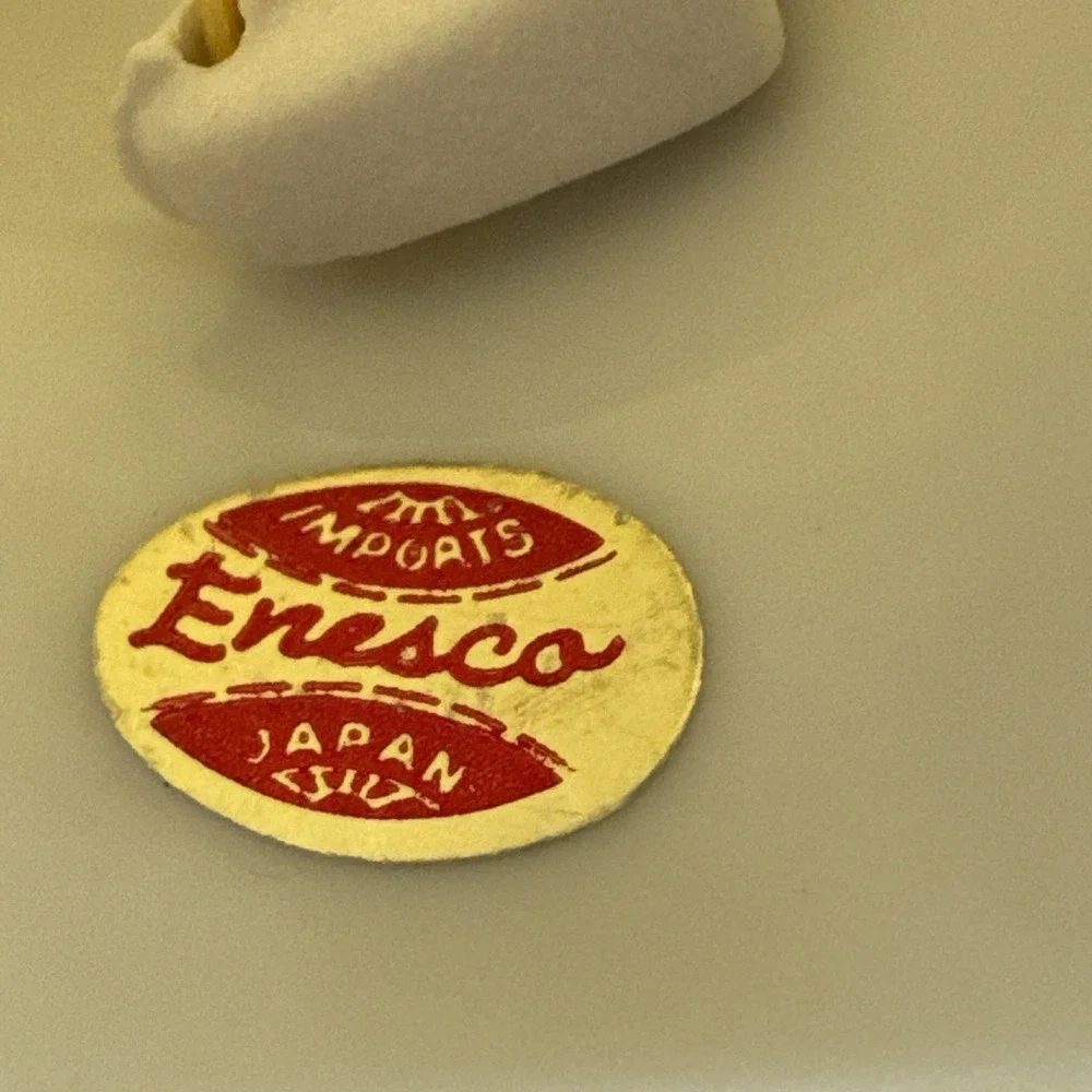 VTG Enesco Yellow Tulip Flowers with gold‎ trim Collector Dinner Bell